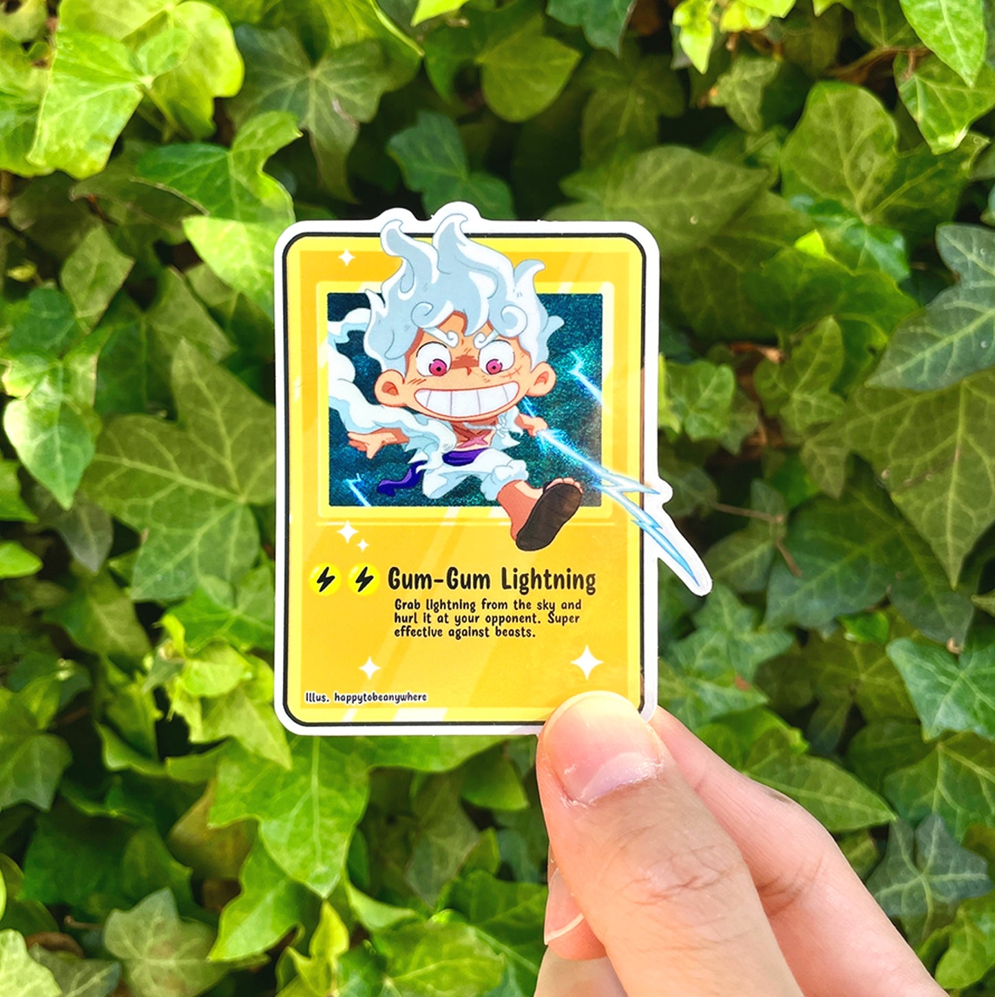 Monkey D. Luffy trading card sticker