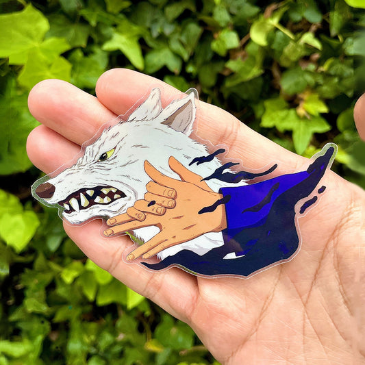 Jujutsu Kaisen x Princess Mononoke clear sticker