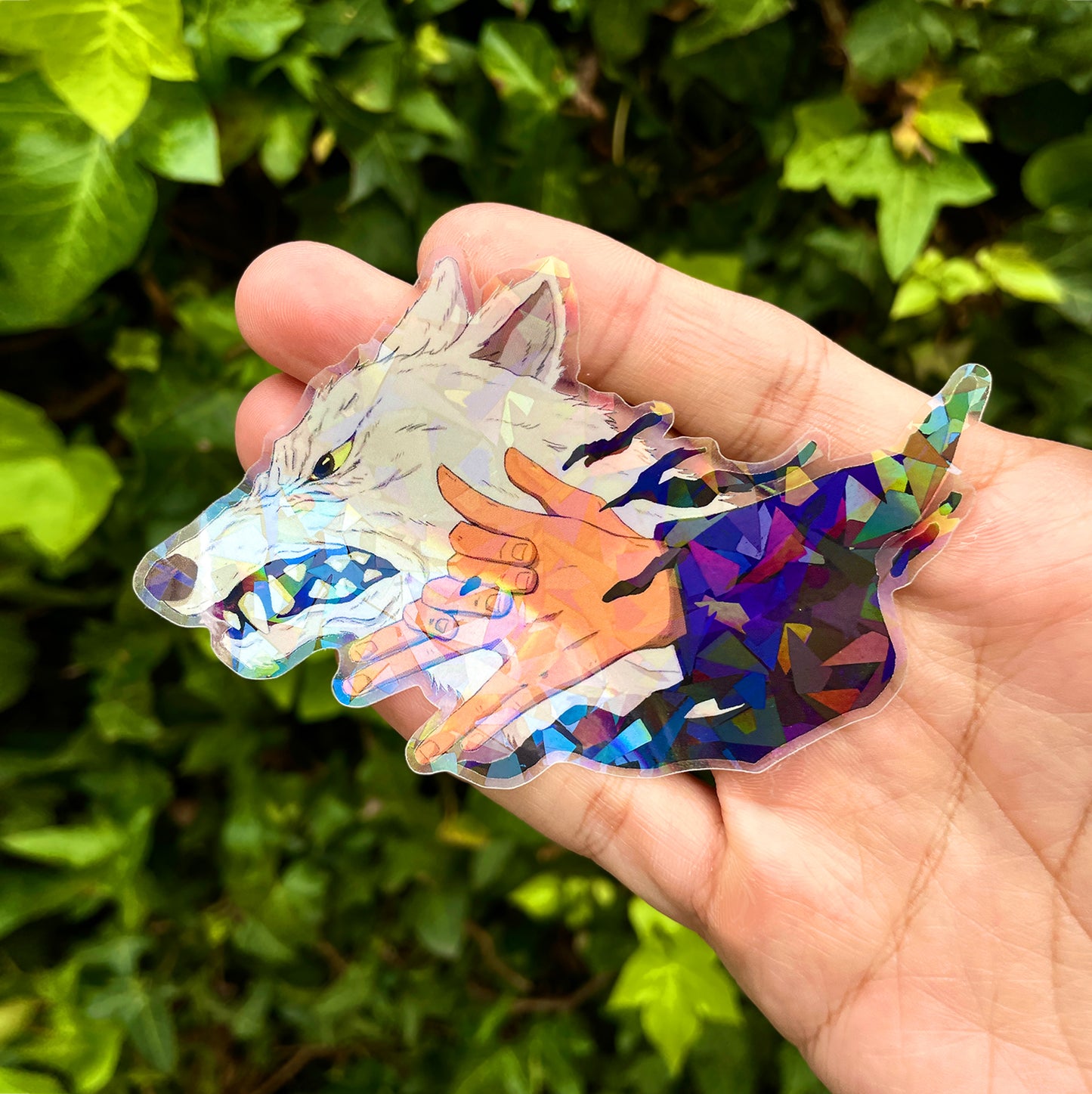 Jujutsu Kaisen x Princess Mononoke clear sticker