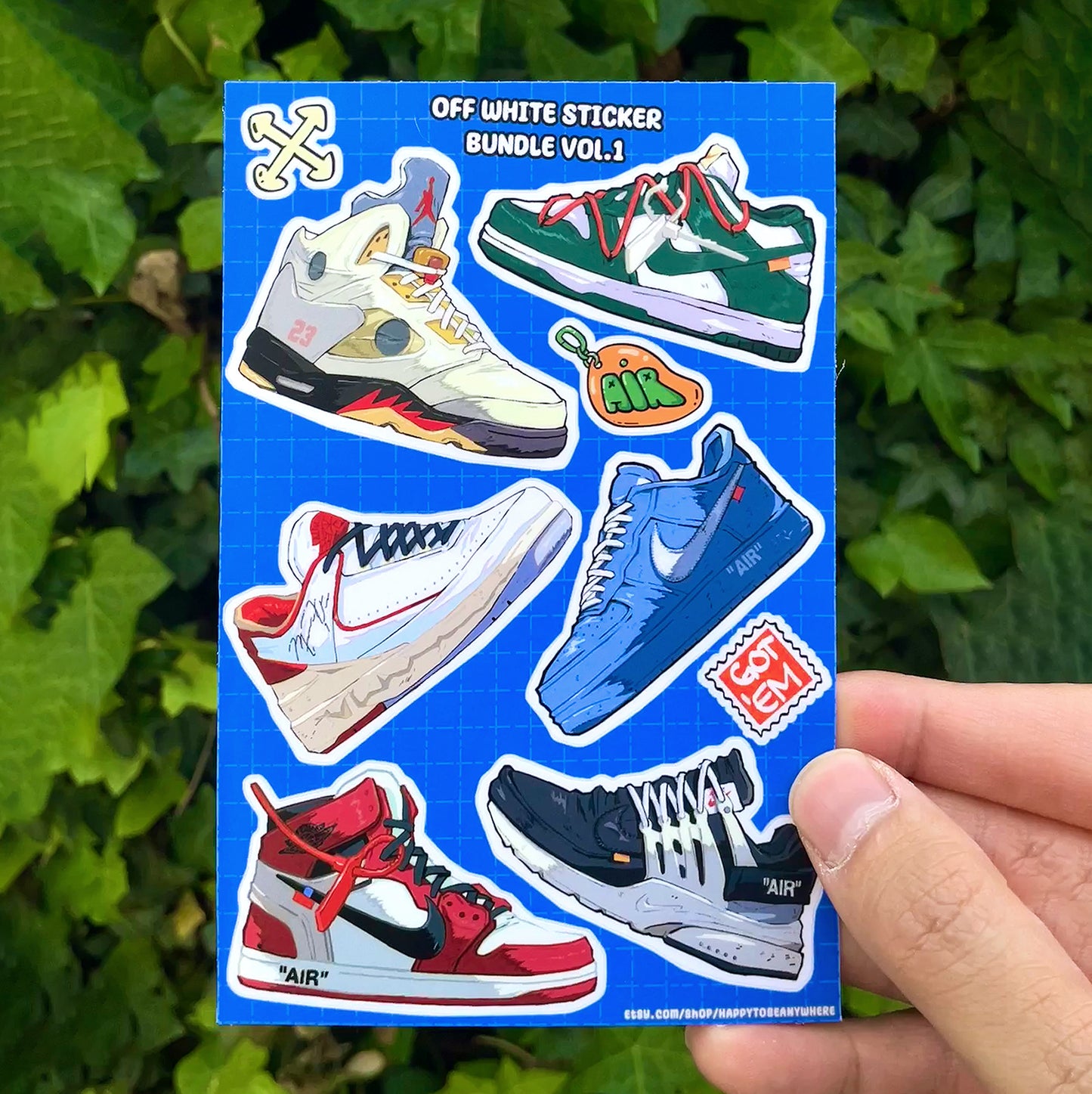 Off-White x Nike sticker sheet