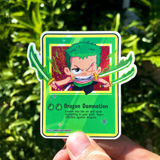 Roronoa Zoro trading card sticker